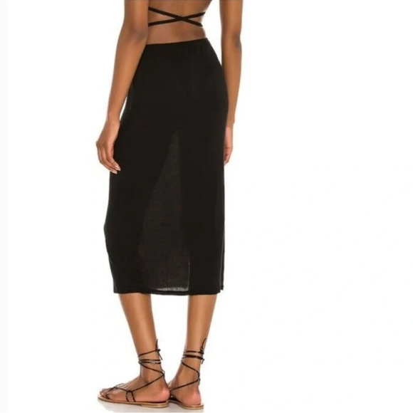 WeWoreWhat Cut Out Midi Skirt in Black Size Medium - Picture 3 of 3